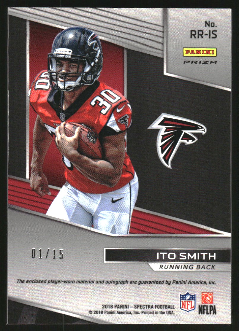 2018 Panini Spectra Radiant Rookie Patch Signatures Neon Pink #14 Ito Smith