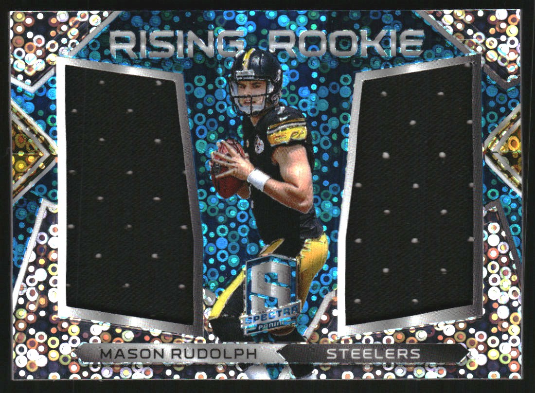 2018 Panini Spectra Rising Rookie Materials Neon Blue #1 Mason Rudolph