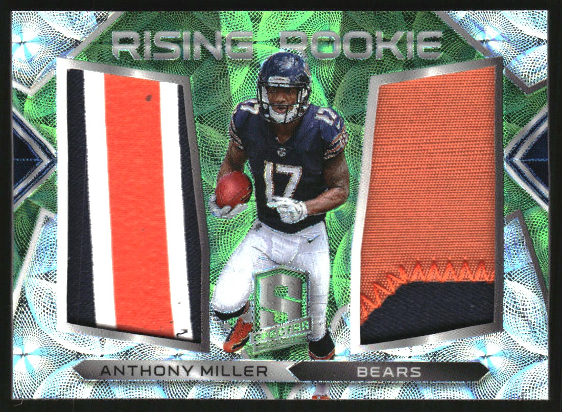 2018 Panini Spectra Rising Rookie Materials Neon Green #17 Anthony Miller