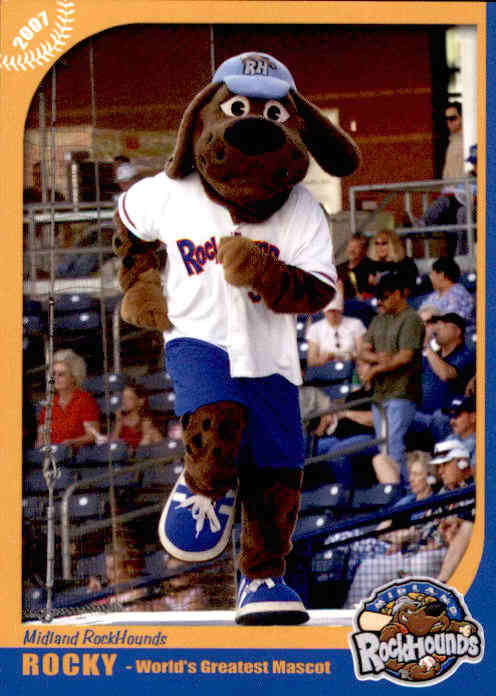 2007 Midland RockHounds Grandstand #34 Rocky MASCOT - NM Baseball Card ...