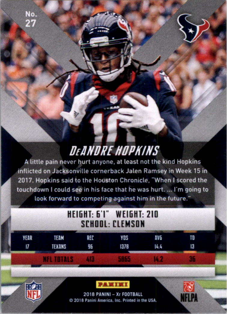 2018 Panini XR Football Card Pick (Base) - Picture 11 of 77