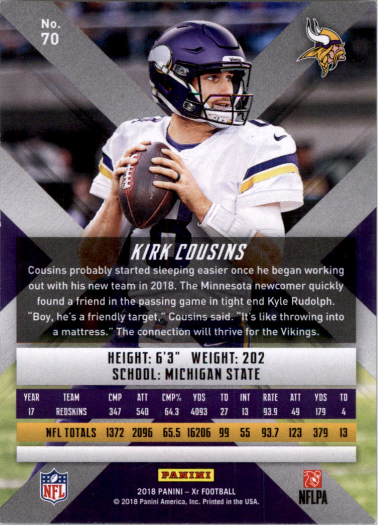 2018 Panini XR Football Card Pick (Base) - Picture 27 of 77