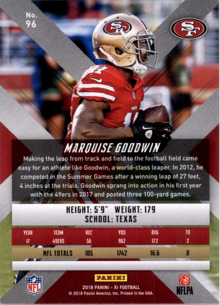 2018 Panini XR Football Card Pick (Base) - Picture 45 of 77