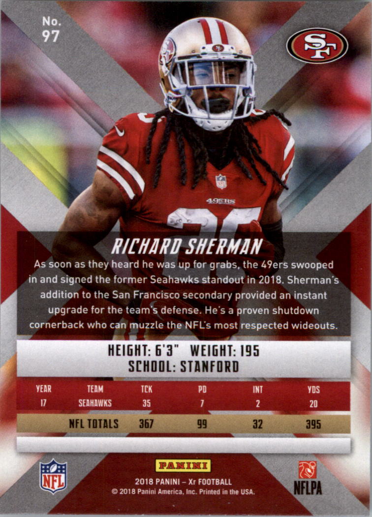 2018 Panini XR Football Card Pick (Base) - Picture 47 of 77
