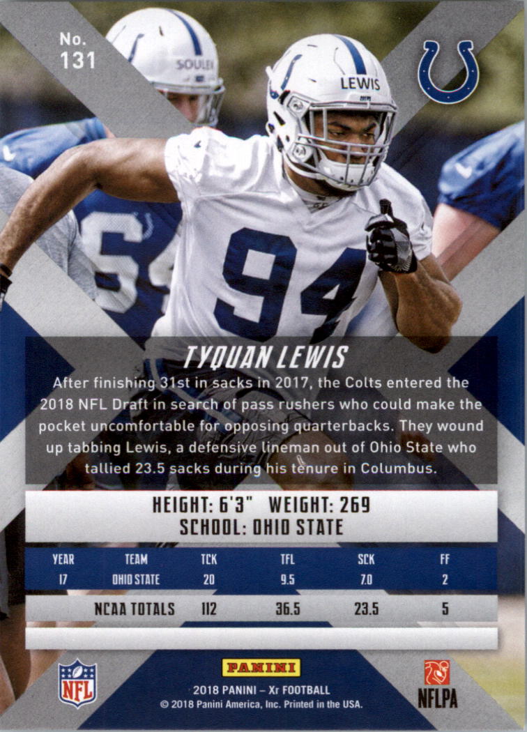 2018 Panini XR Football Card Pick (Base) - Picture 63 of 77