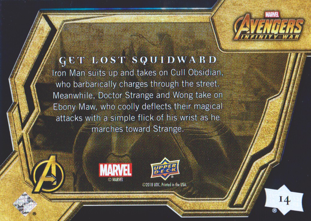 2018 Upper Deck Avengers Infinity War #14 Get Lost Squidward back image
