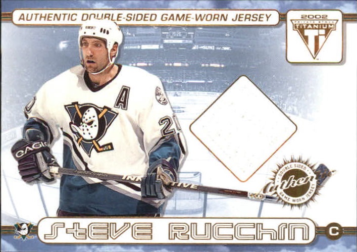 2001-02 Titanium Double-Sided Jerseys #1 Steve Rucchin/Paul Kariya back image