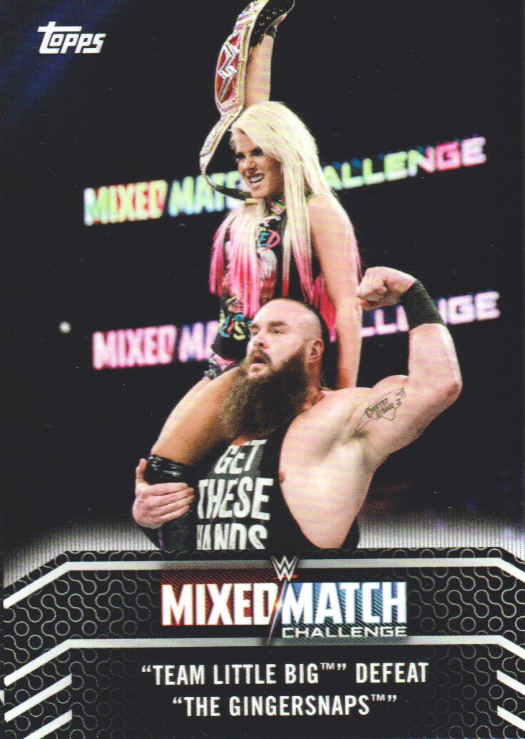 2018 Topps WWE Womens Division Mixed Match Challenge #MM-1 Alexa Bliss and Braun Strowman Wrestling Trading Card 