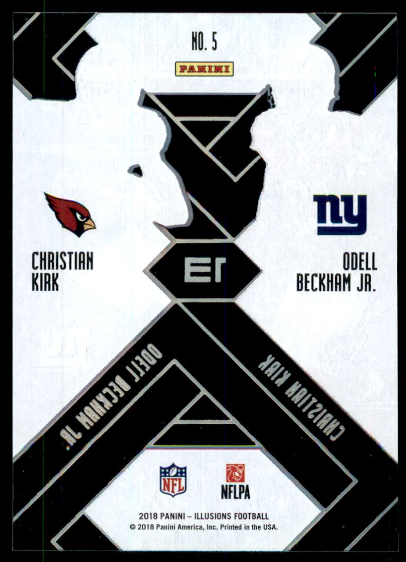 2018 Panini Illusions Matching Numbers #5 Christian Kirk/Odell Beckham Jr.