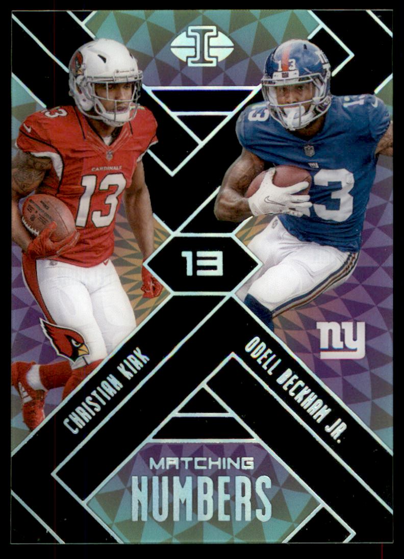 2018 Panini Illusions Matching Numbers #5 Christian Kirk/Odell Beckham Jr.
