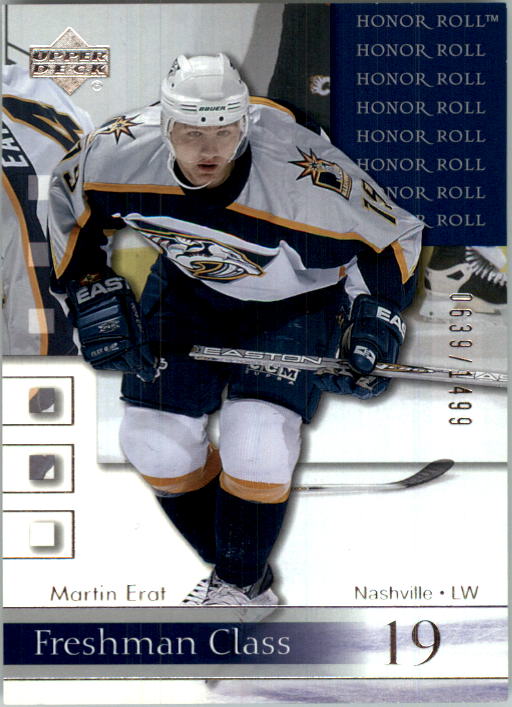 2001-02 Upper Deck Honor Roll #78 Martin Erat RC
