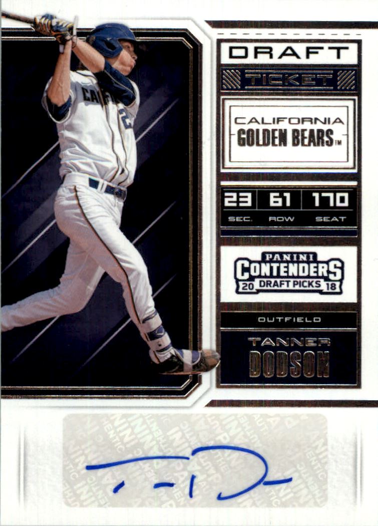2018 Panini Contenders Draft Picks Draft Ticket Autographs #47 Tanner Dodson