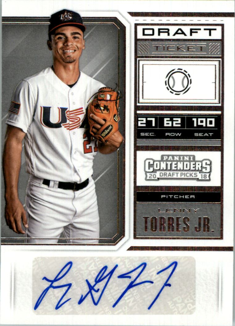 2018 Panini Contenders Draft Picks Draft Ticket Autographs #76 Lenny Torres Jr.