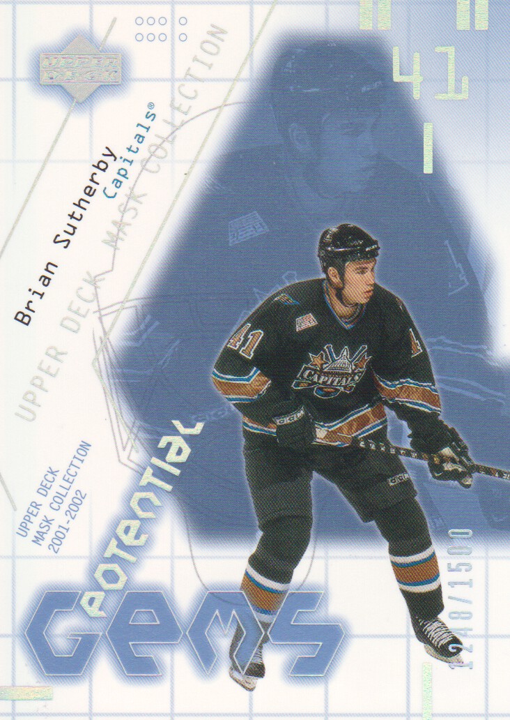 2001-02 UD Mask Collection #170 Brian Sutherby RC