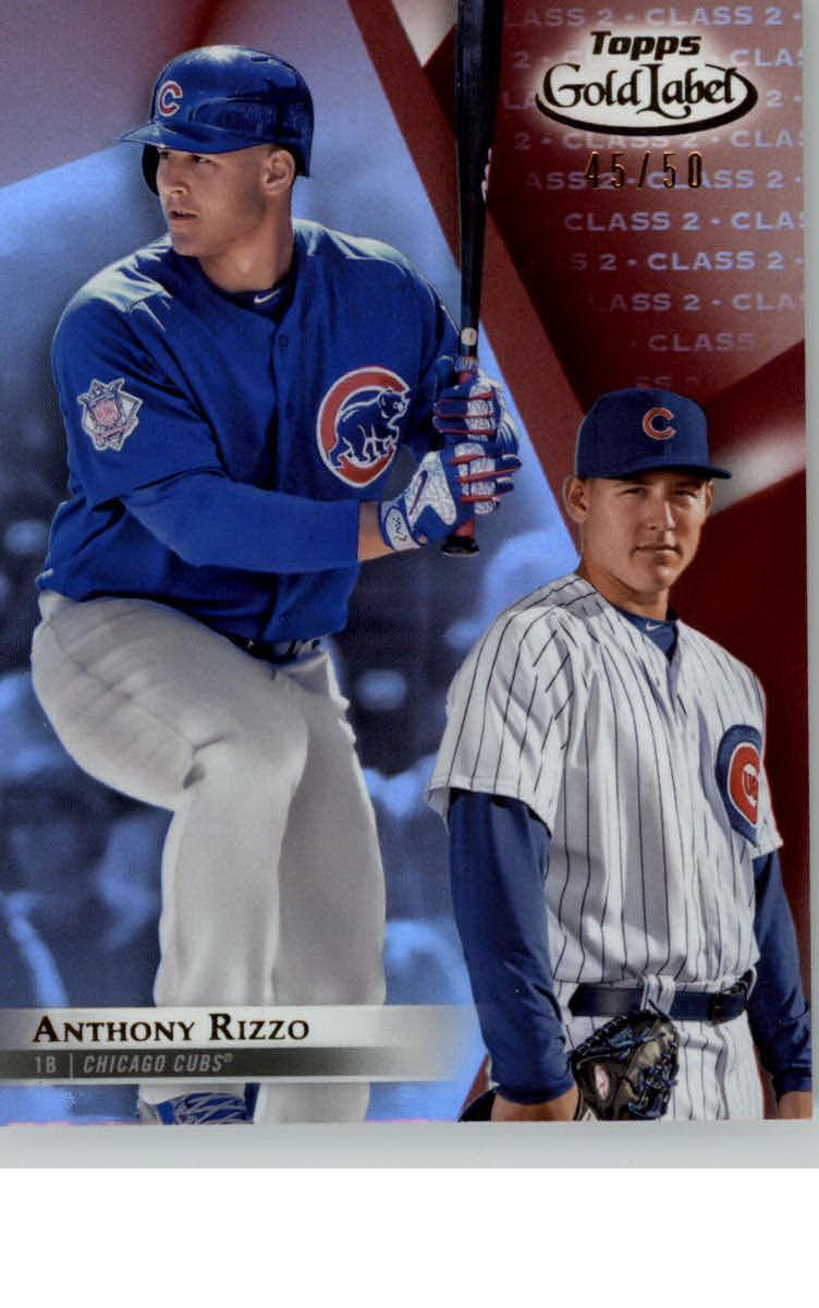 2018 Topps Gold Label Class 2 Red #27 Anthony Rizzo