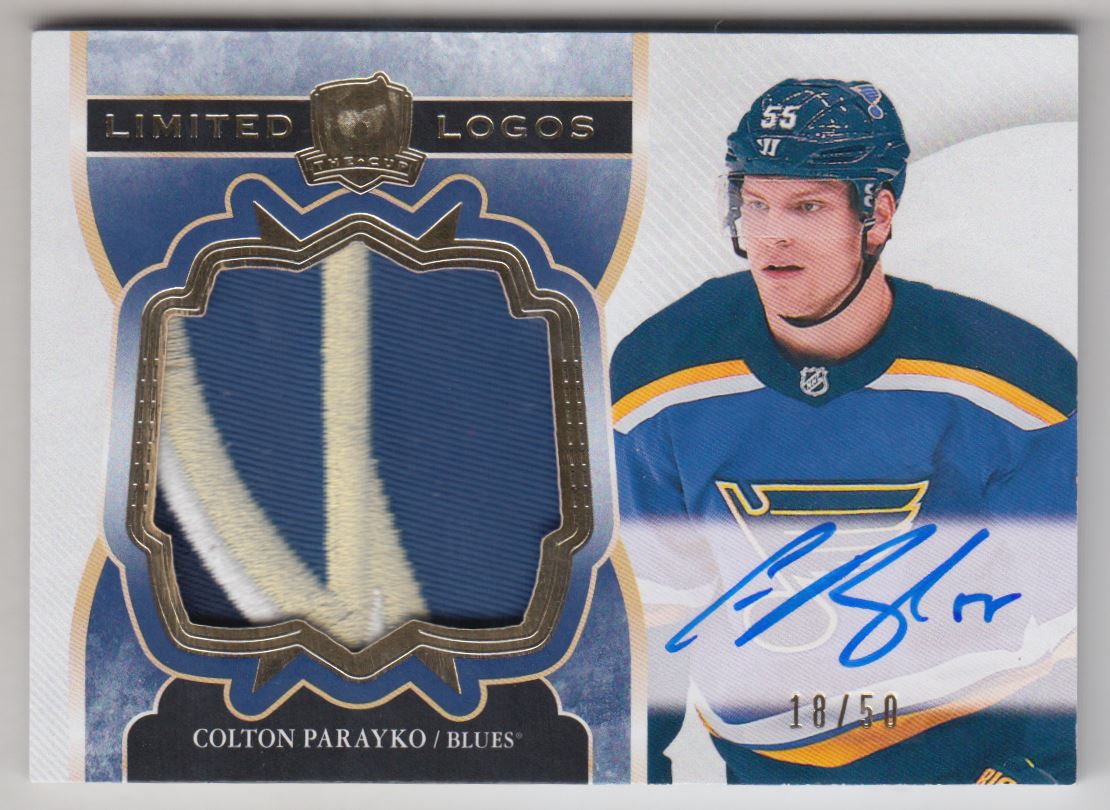 2017-18 The Cup Limited Logos Autographs #LLCP Colton Parayko/50