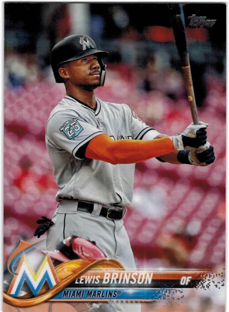 Lewis Brinson 2021 Topps Heritage #708 Miami Marlins