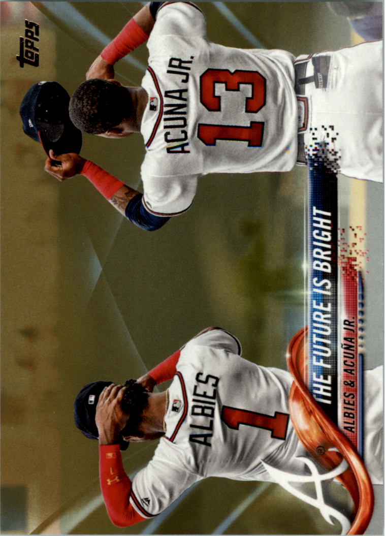 2018 Topps Update Gold #US43 The Future is Bright/Ozzie Albies/Ronald Acuna Jr.