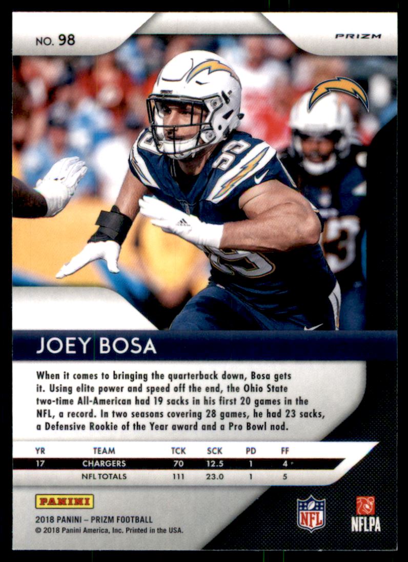 2018 Panini Prizm Prizms Green #98 Joey Bosa