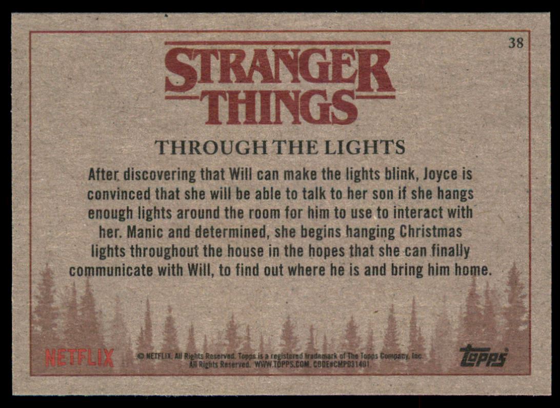2018 Topps Stranger Things Season 1 #38 Through the Lights