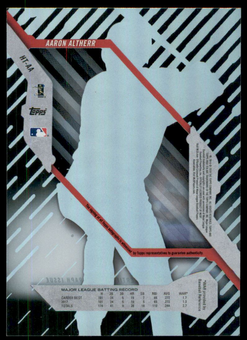 2018 Topps High Tek Autographs #HTAA Aaron Altherr