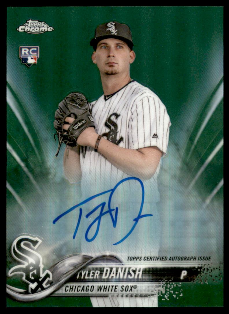 2018 Topps Chrome Rookie Autographs Green Refractors #RATD Tyler Danish UPD