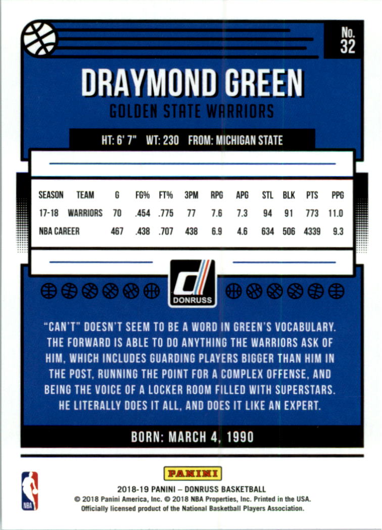 2018-19 Donruss Basketball Card Pick (Base)