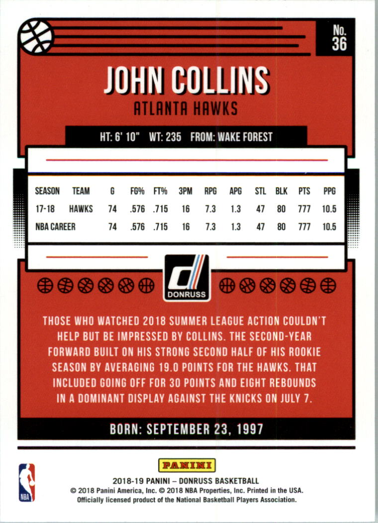 2018-19 Donruss Basketball Card Pick (Base)