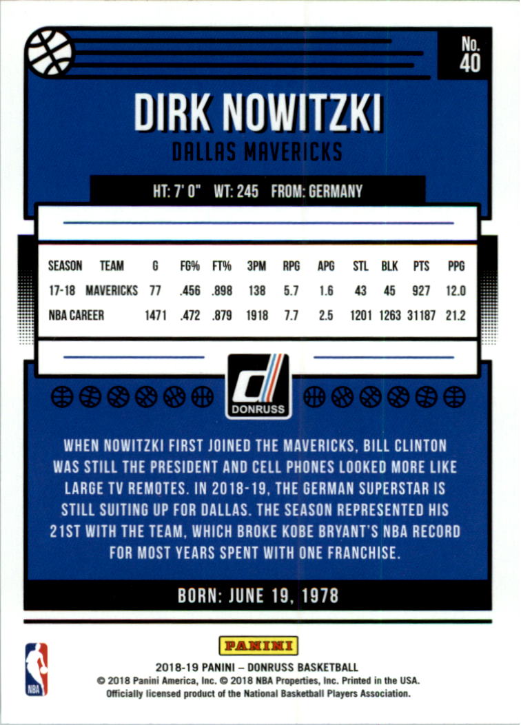 2018-19 Donruss Basketball Card Pick (Base)