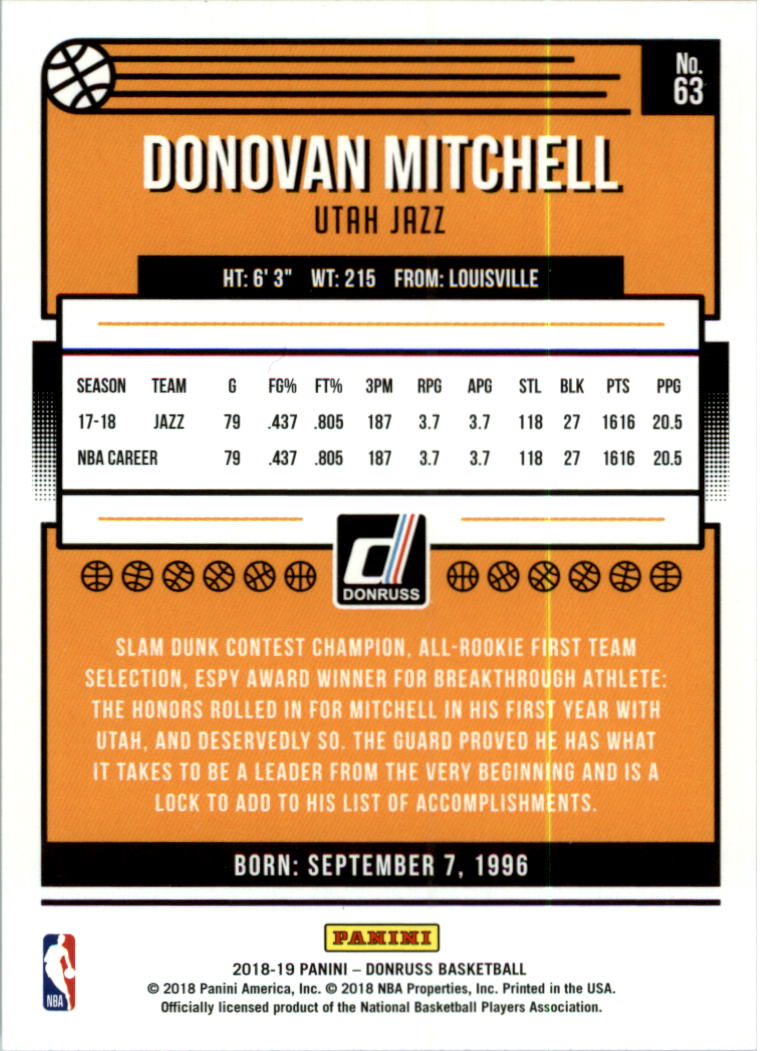 2018-19 Donruss Basketball Card Pick (Base)