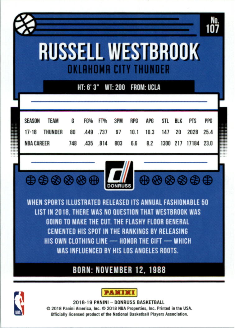 2018-19 Donruss Basketball Card Pick (Base)