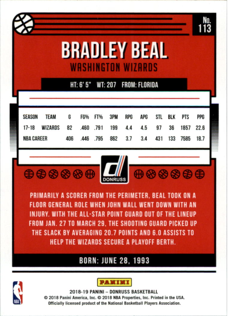 2018-19 Donruss Basketball Card Pick (Base) - Picture 223 of 388