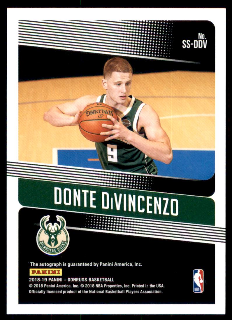 2018-19 Donruss Significant Signatures #83 Donte DiVincenzo back image