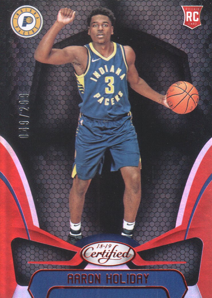 2018-19 Certified Mirror Red #173 Aaron Holiday