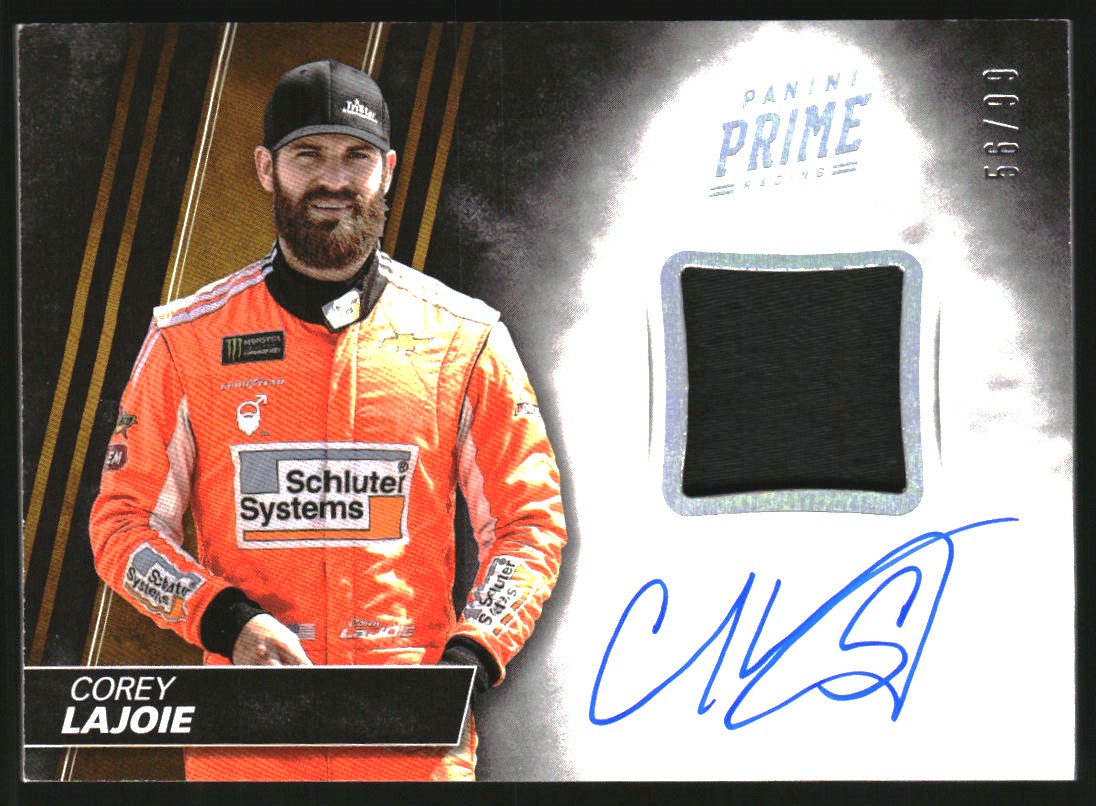 2018 Panini Prime Autograph Materials #8 Corey LaJoie/99