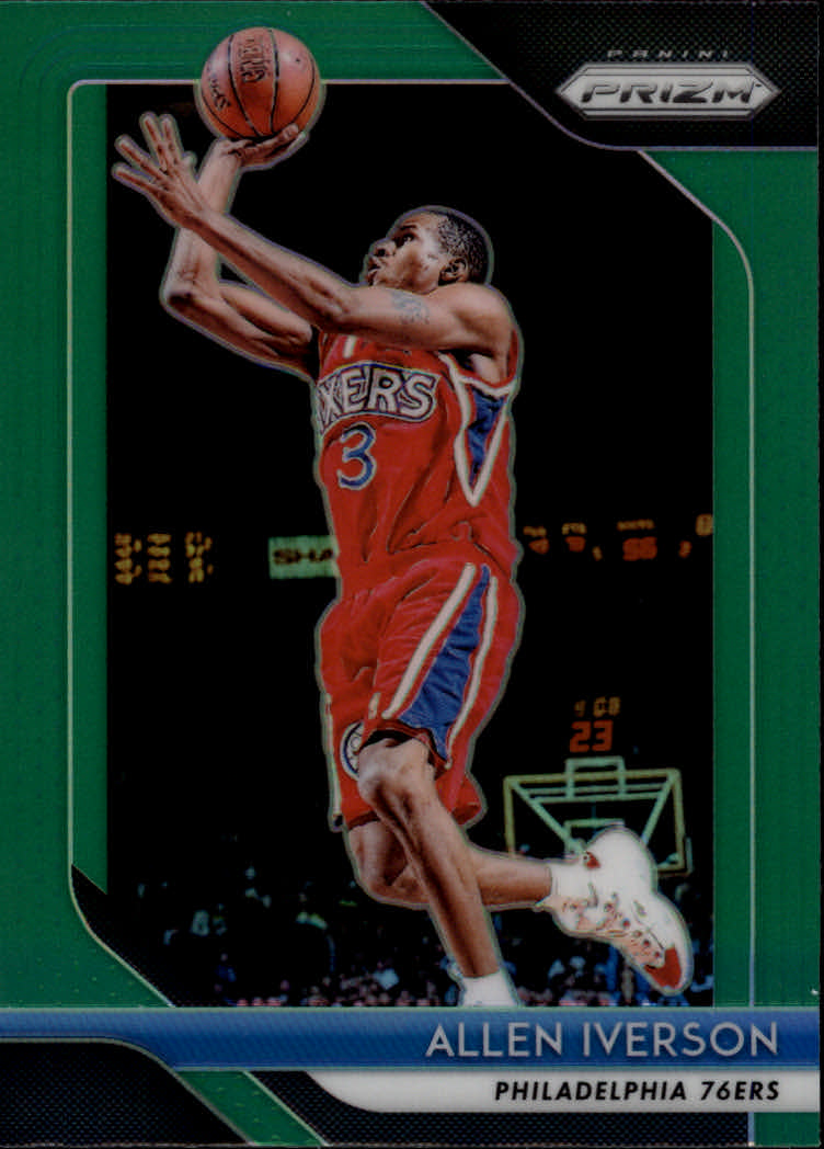 2018-19 Panini Prizm Prizms Green #45 Allen Iverson | eBay