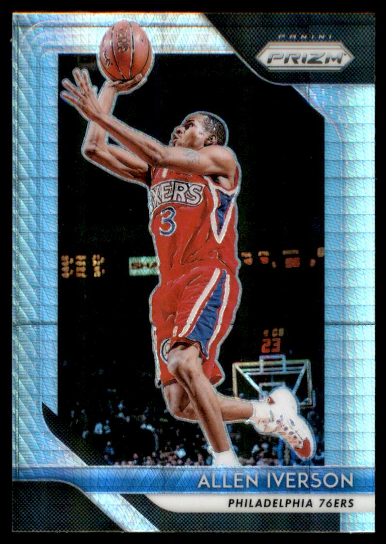 2018-19 Panini Prizm Prizms Hyper #45 Allen Iverson - NM-MT