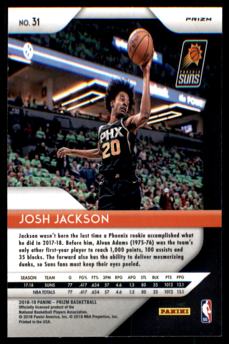 2018-19 Panini Prizm Prizms Red White and Blue #31 Josh Jackson