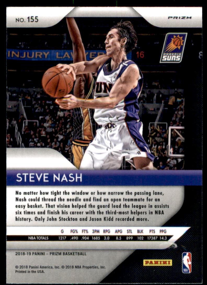 2018-19 Panini Prizm Prizms Red White and Blue #155 Steve Nash