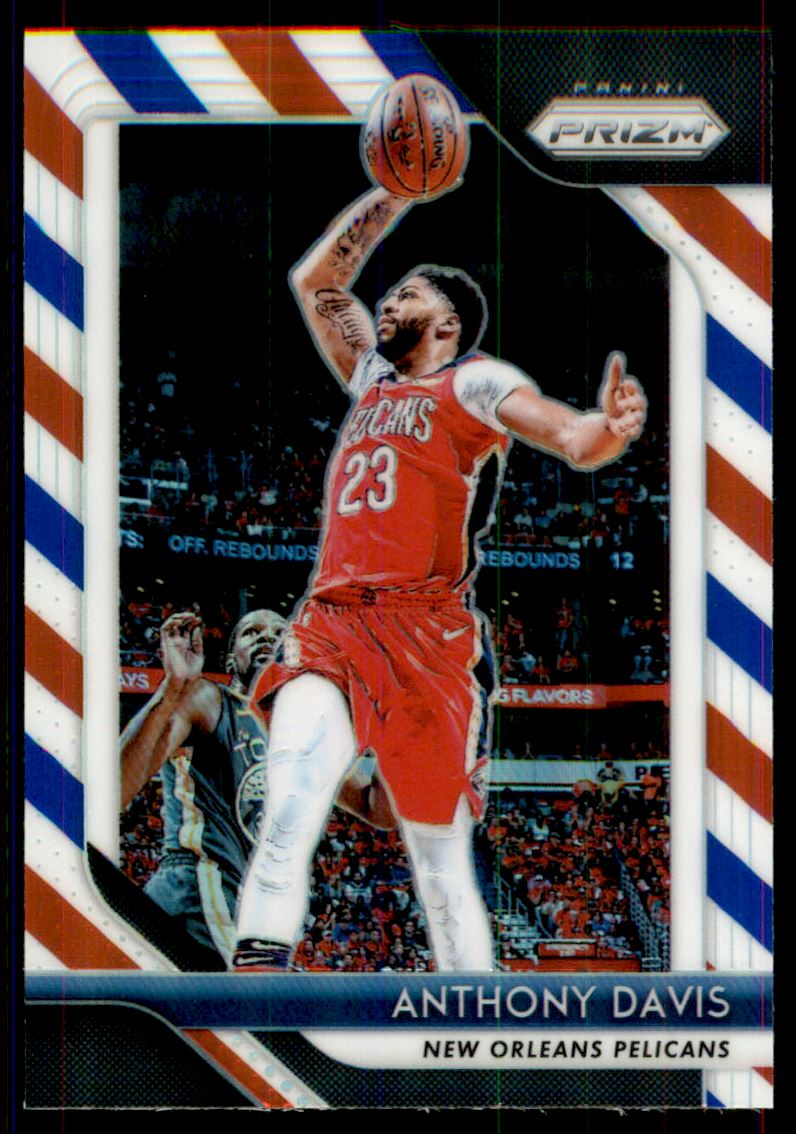 2018-19 Panini Prizm Prizms Red White and Blue #177 Anthony Davis