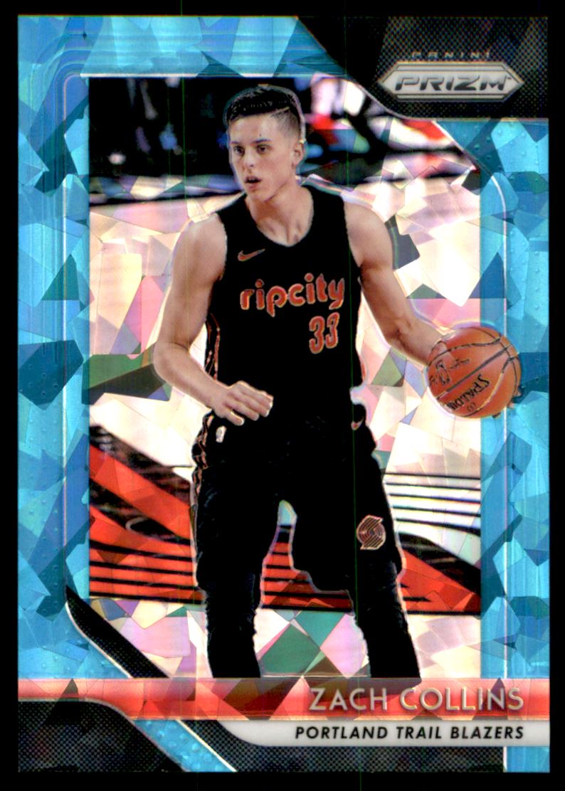 2018-19 Panini Prizm Prizms Blue Ice #141 Zach Collins
