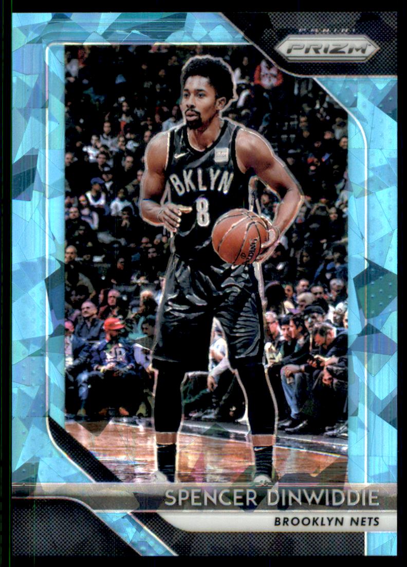 2018-19 Panini Prizm Prizms Blue Ice #208 Spencer Dinwiddie