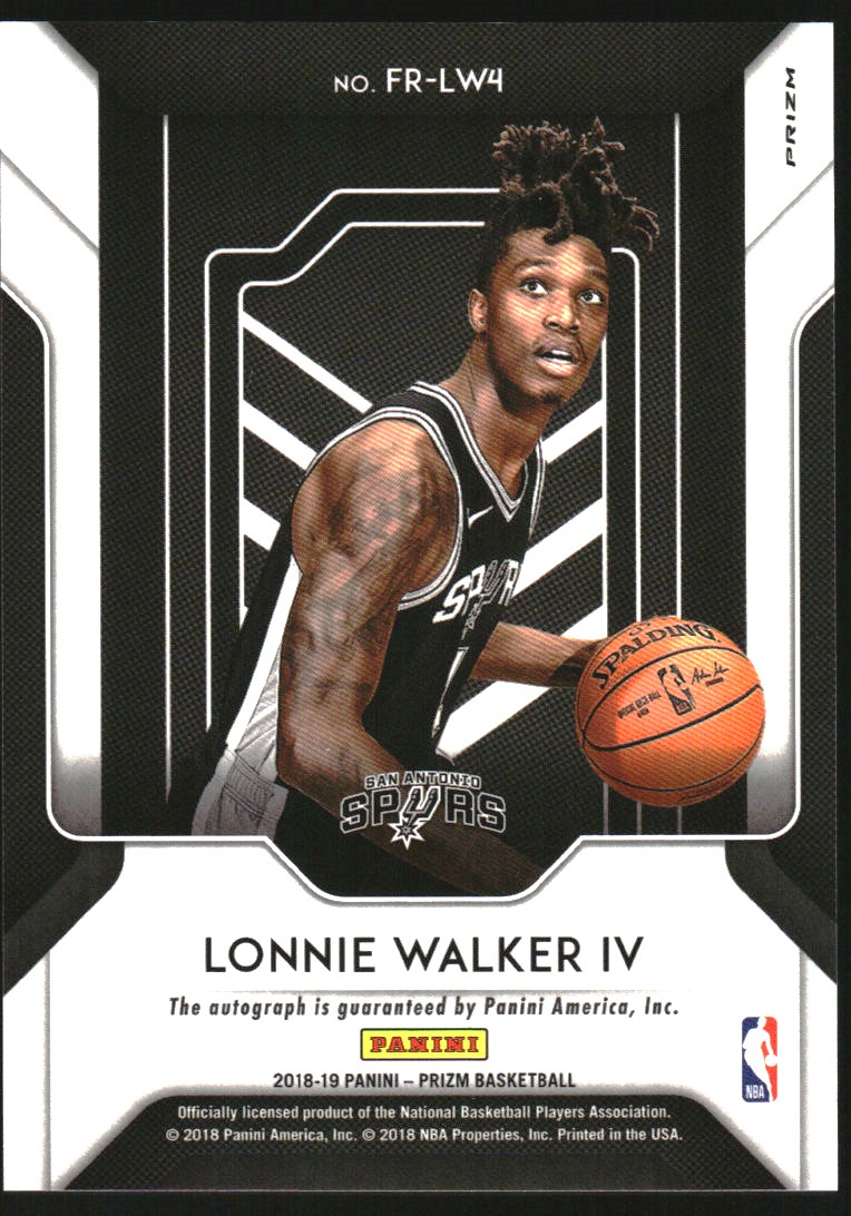 2018-19 Panini Prizm Fast Break Rookie Autographs #18 Lonnie Walker IV