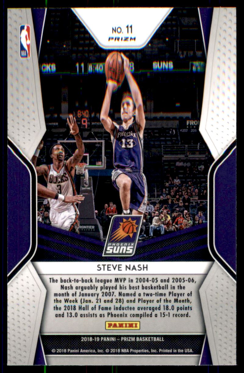 2018-19 Panini Prizm Dominance Prizms Green #11 Steve Nash