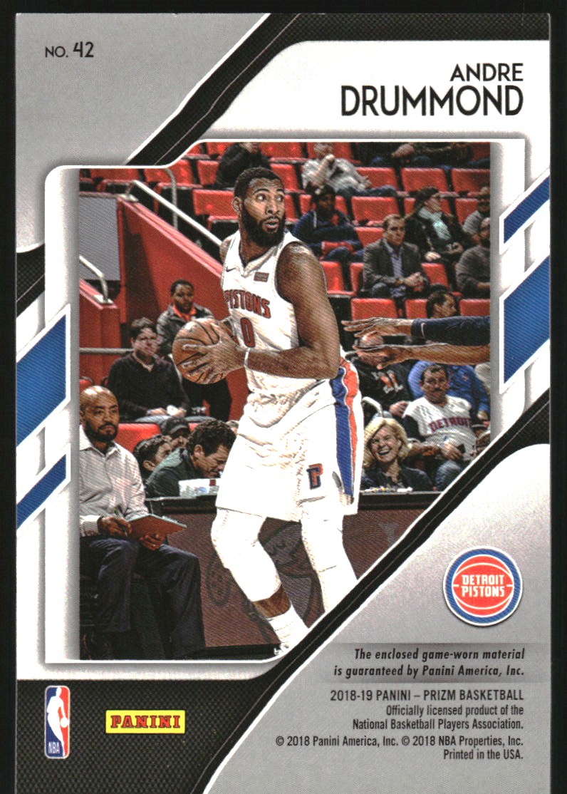 2018-19 Panini Prizm Sensational Swatches #42 Andre Drummond