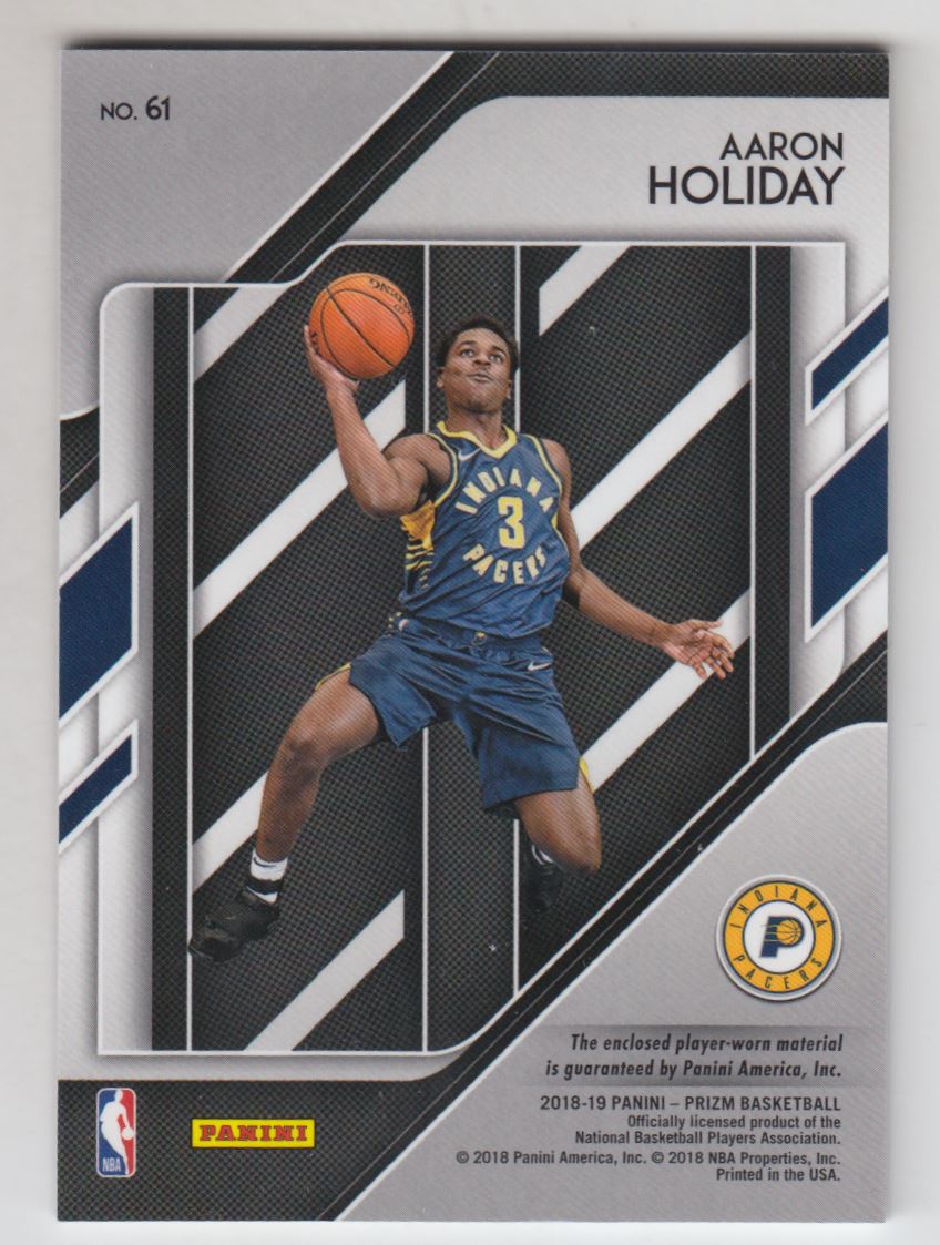 2018-19 Panini Prizm Sensational Swatches #61 Aaron Holiday