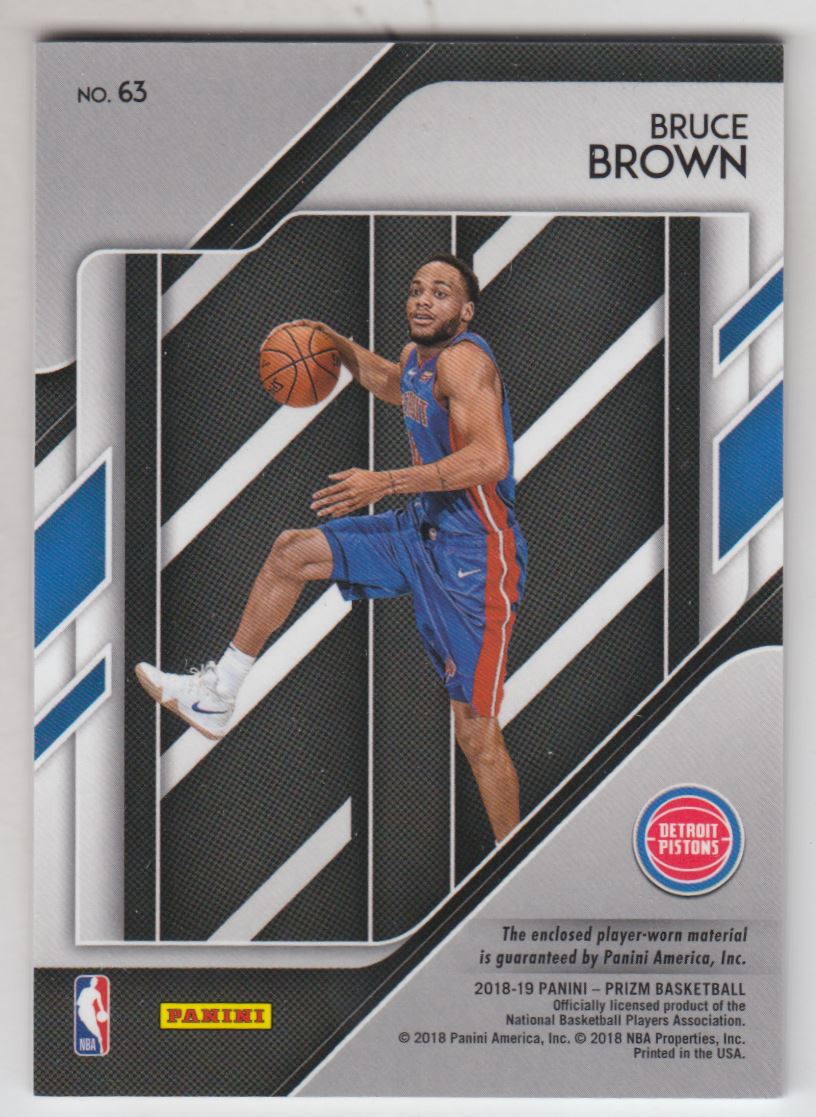 2018-19 Panini Prizm Sensational Swatches #63 Bruce Brown