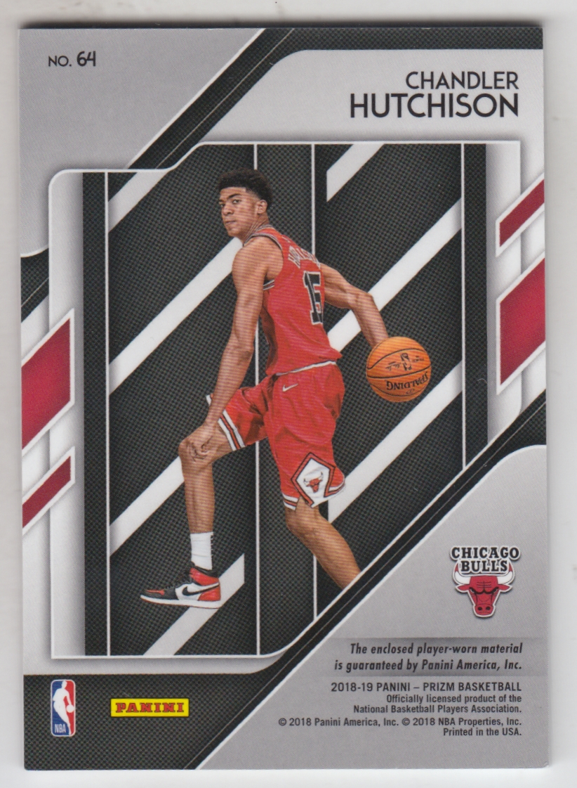 2018-19 Panini Prizm Sensational Swatches #64 Chandler Hutchison