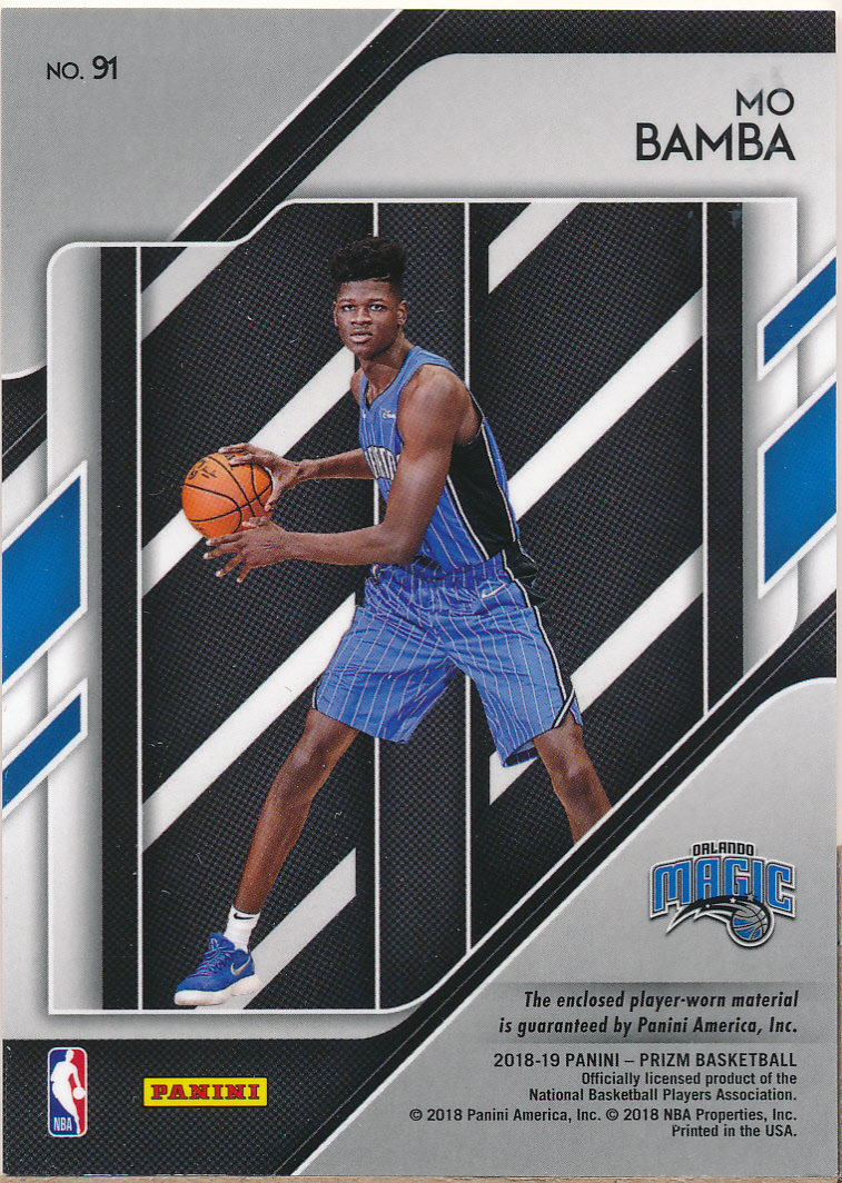 2018-19 Panini Prizm Sensational Swatches #91 Mo Bamba
