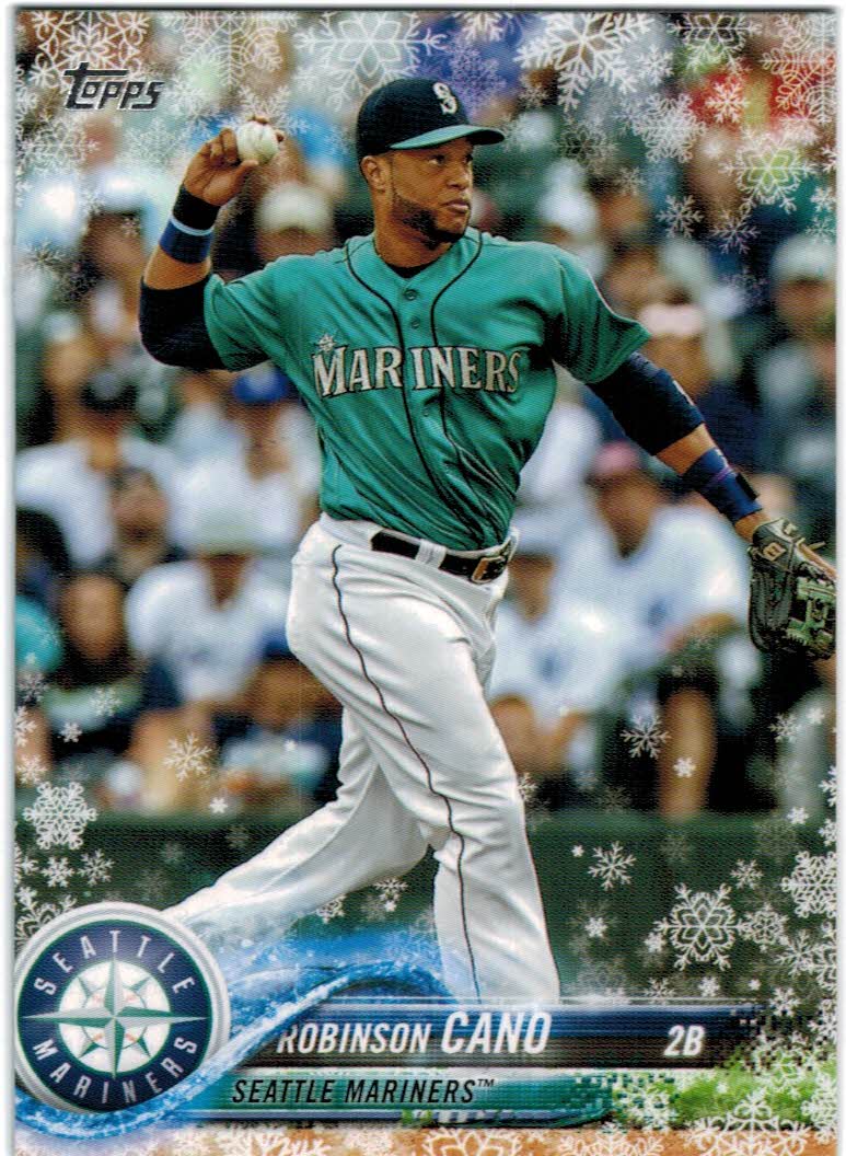 2022 Topps Holiday Baseball #HW117 Mitch Haniger METALLIC SNOWFLAKE Mariners